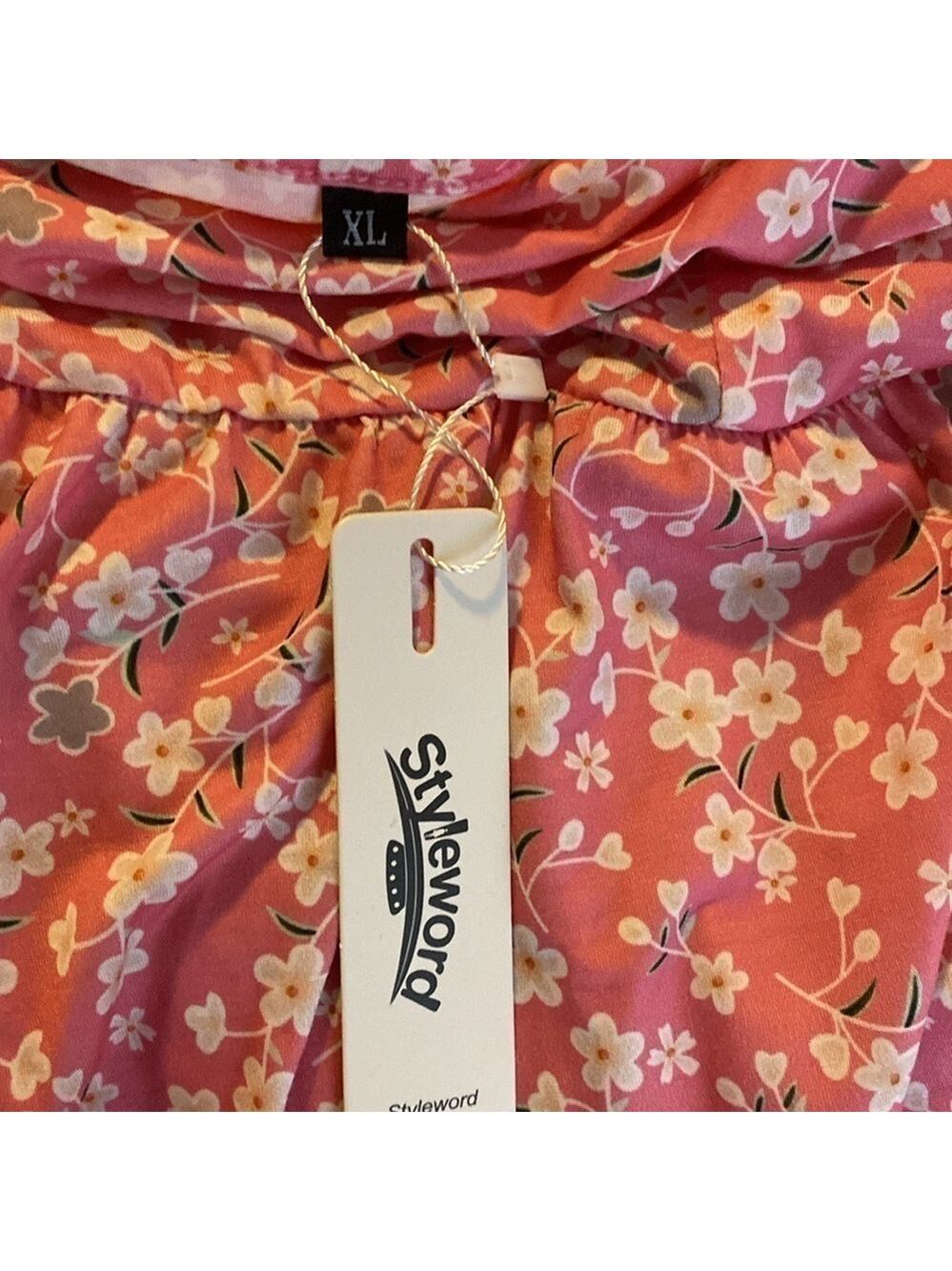 Styleworld Pink White Summer Dress XL - Picture 4 of 6